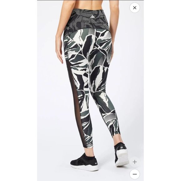 Adidas Leggings M High Rise 7/8 Believe This Green Black Mesh - Picture 4 of 15